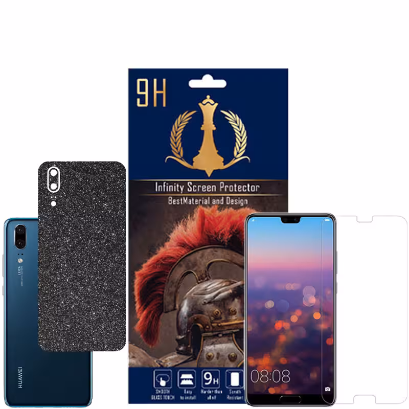 برچسب پوششی اینفینیتی مدل PRO MAX مناسب برای گوشی موبایل هوآوی P20 به همراه محافظ صفحه نمایش