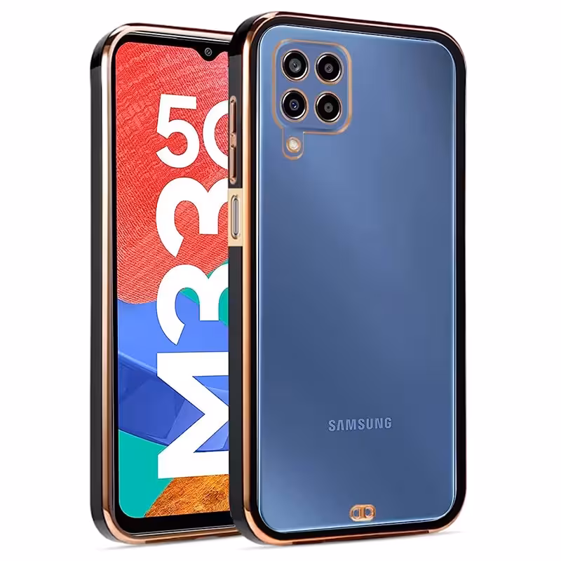 قاب اورجینال الکتروپلیتینگ Samsung Galaxy M33 مدل دور طلایی اسپیس