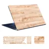 استیکر لپ تاپ توییجین و موییجین طرح WOOD کد 05 مناسب برای لپ تاپ 15.6 اینچی به همراه برچسب حروف فارسی کیبورد 
