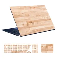 استیکر لپ تاپ توییجین و موییجین طرح WOOD کد 05 مناسب برای لپ تاپ 15.6 اینچی به همراه برچسب حروف فارسی کیبورد 