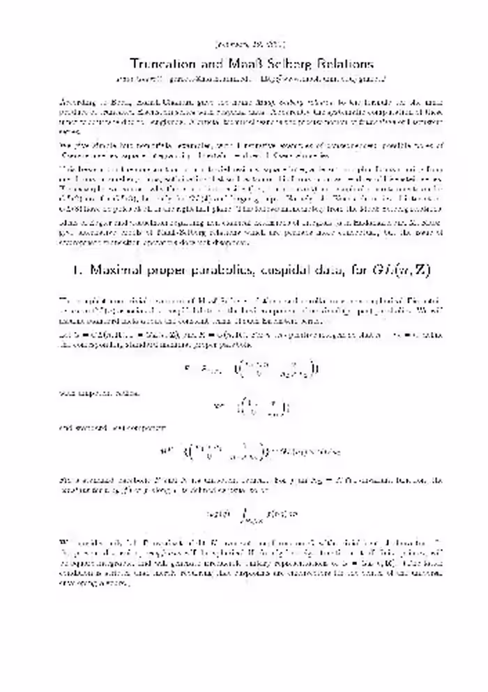 خرید و دانلود نسخه کامل کتاب Truncation and Maab-Selberg Relations