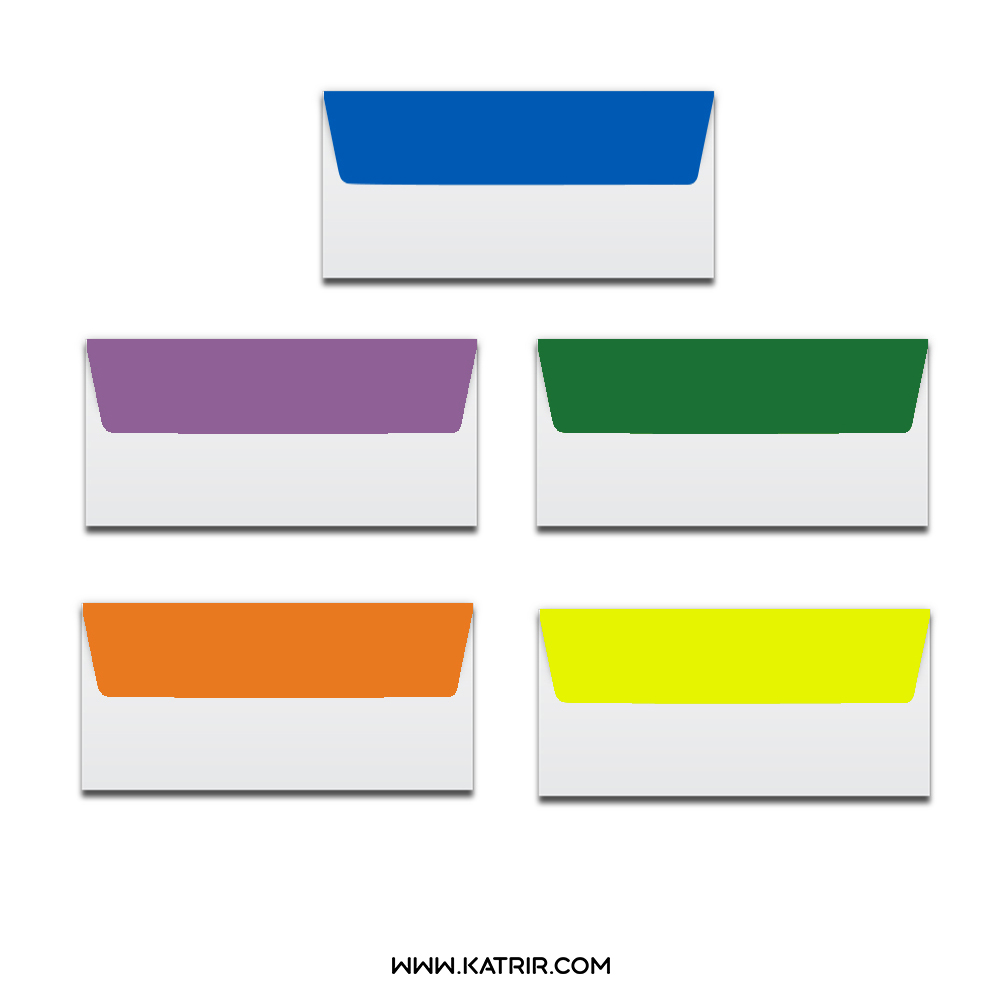 پاکت نامه (ملخی) لب رنگی