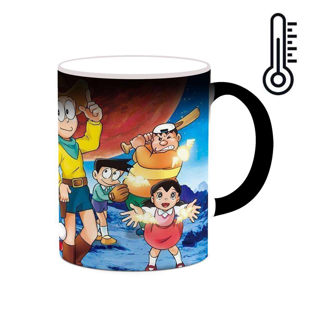 ماگ حرارتی کاکتی طرح کارتون Doraemon مدل mgh22515