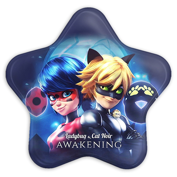 پیکسل خندالو طرح دختر کفشدوزکی و پسر گربه ای مدل ستاره ای کد 3499