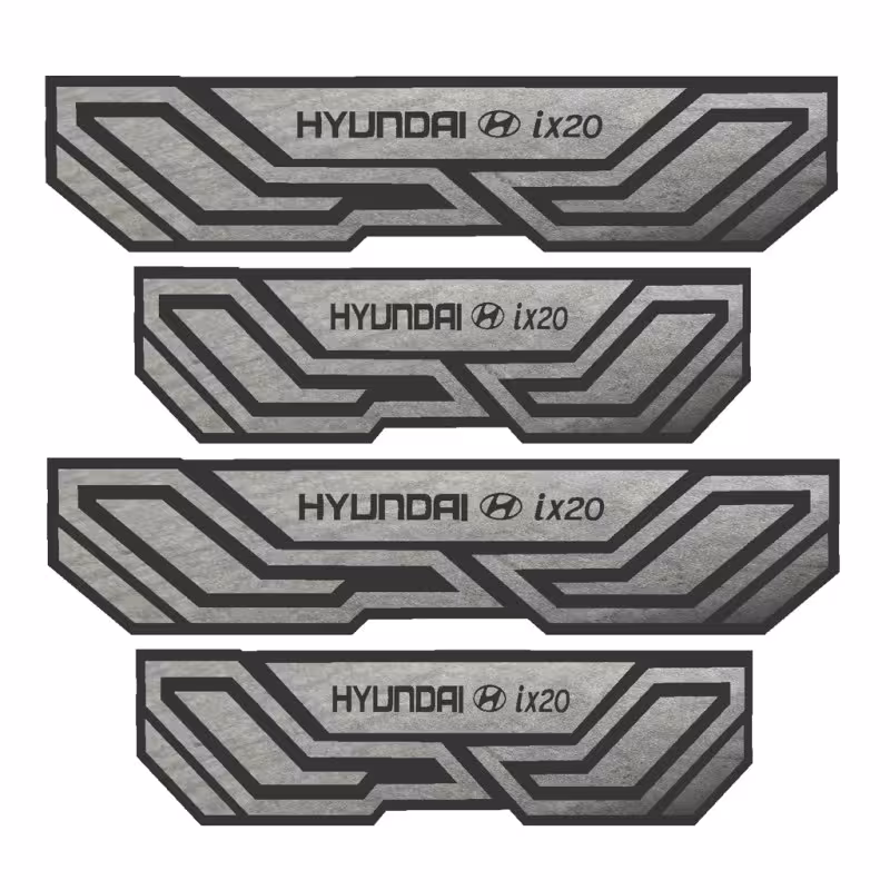 برچسب پارکابی خودرو شیپرس طرح چرم کد SP037 مناسب برای HYUNDAI ix20 بسته 4 عددی به همراه جاکلیدی