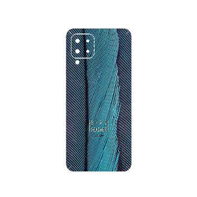 برچسب پوششی ماهوت مدل Turquoise feathers مناسب برای گوشی موبایل سامسونگ Galaxy M22
