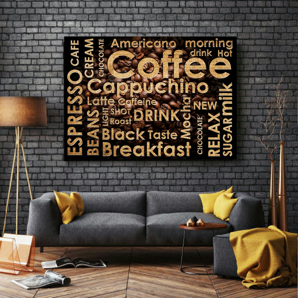  تابلو بوم طرح قهوه کدBH489