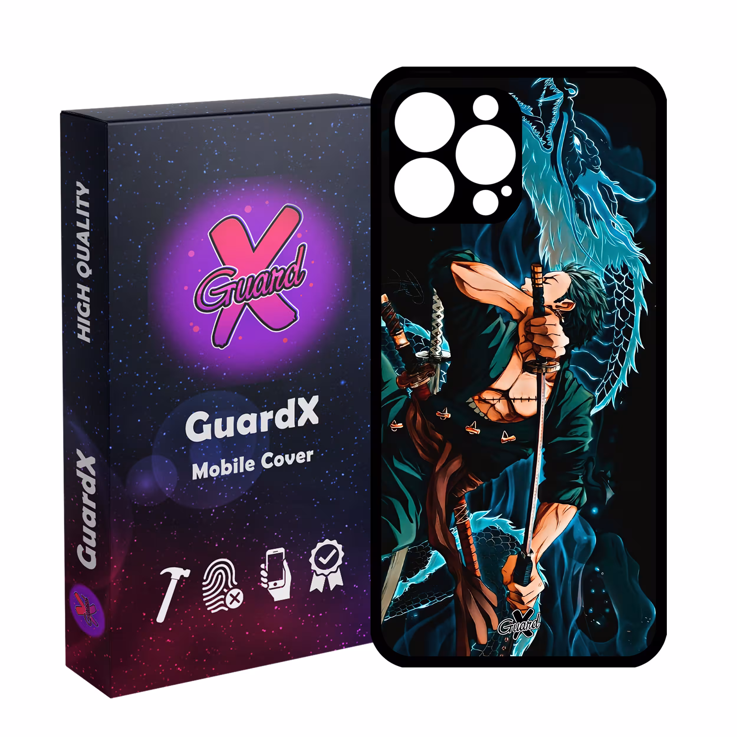 کاور گارد ایکس طرح Roronoa Zoro Anime مدل Glass10553 مناسب برای گوشی موبایل اپل iPhone 13 Pro Max