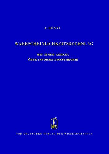 خرید و دانلود نسخه کامل کتاب Wahrscheinlichkeitsrechnung mit einem Anhang über Informationstheorie