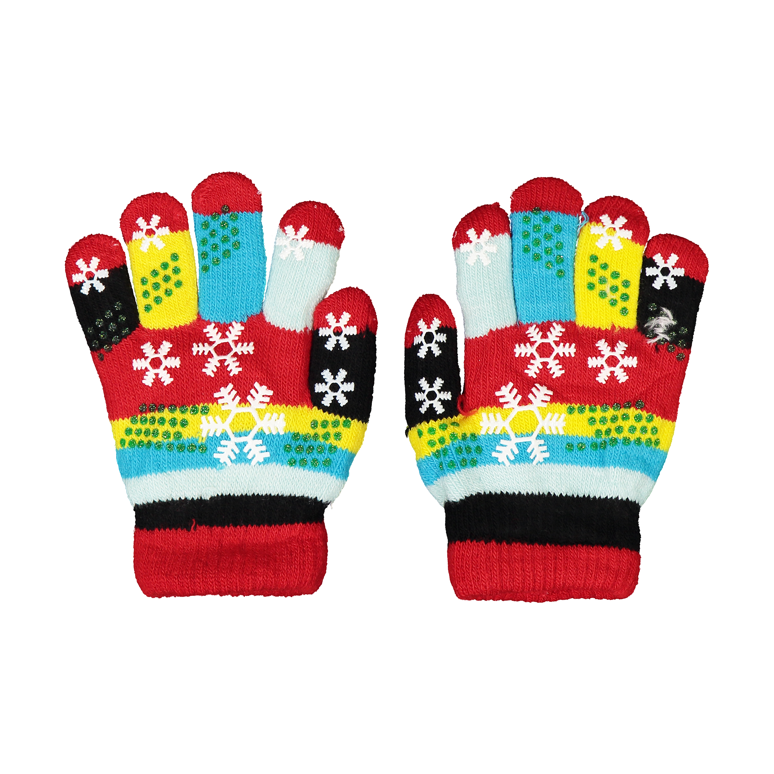 دستکش بافتنی بچه گانه مدل برفی کد BA-5876