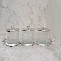 بانکه شیشه ترک استند دار آلومینیوم دکوری