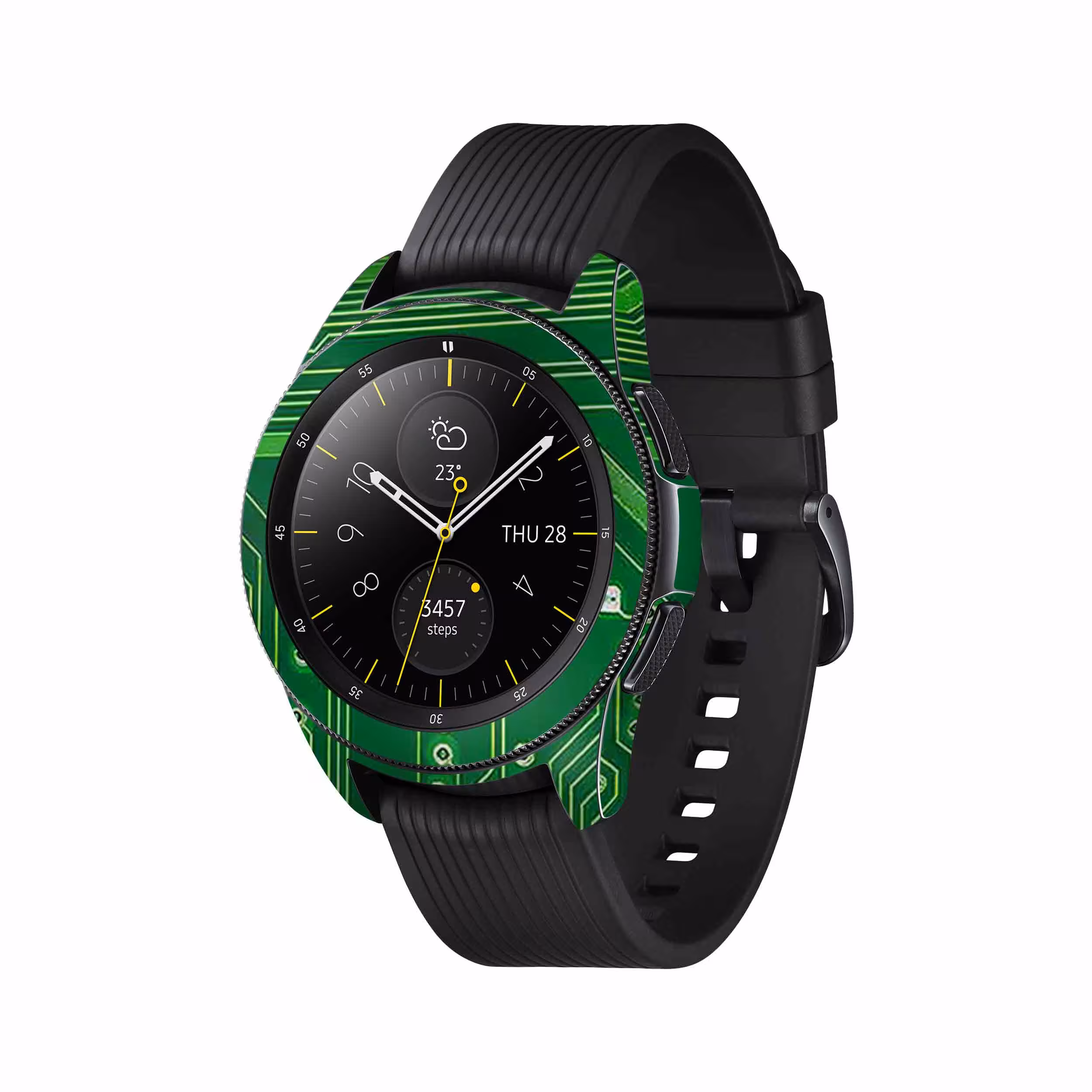 برچسب ماهوت طرح Green-Printed-Circuit-Board مناسب برای ساعت هوشمند سامسونگ Galaxy Watch 42mm