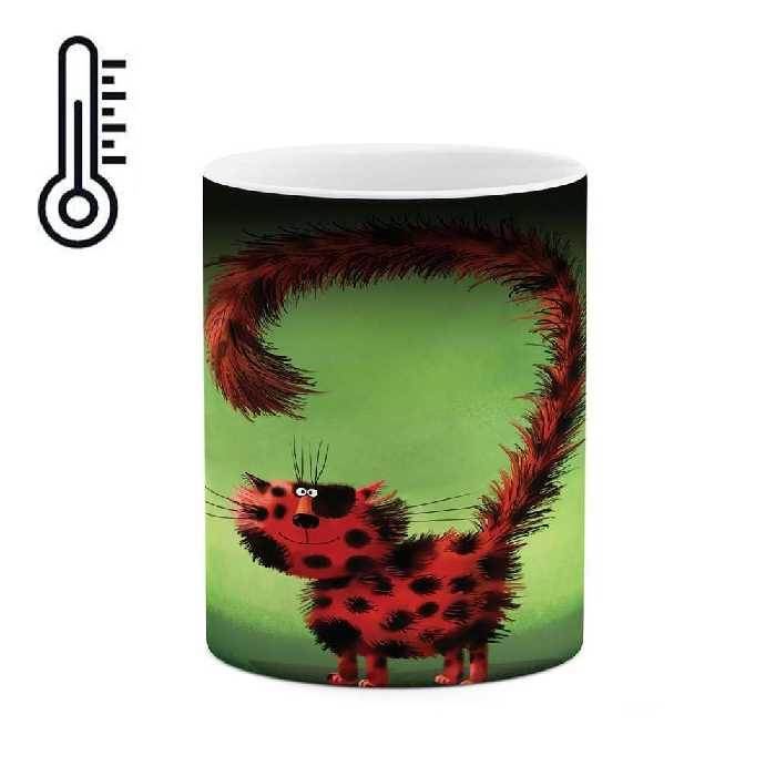 ماگ حرارتی طرح گربه فانتزی مدل mgh04380