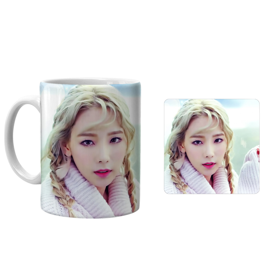 ماگ طرح گروه girls generation کد xq1 به همراه زیرلیوانی 