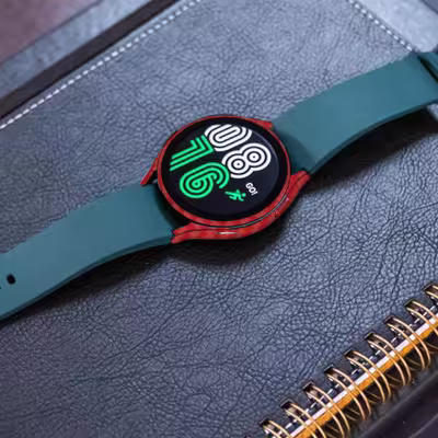 برچسب ماهوت طرح Red Fiber مناسب برای ساعت هوشمند سامسونگ Watch4 40mm