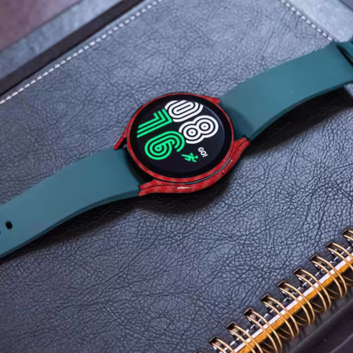 برچسب ماهوت طرح Red Fiber مناسب برای ساعت هوشمند سامسونگ Watch4 40mm