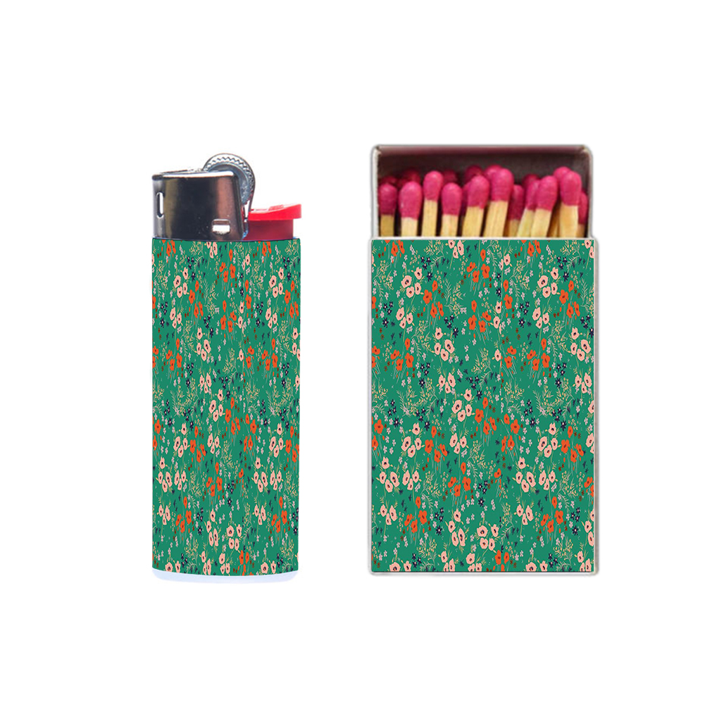 فندک مدل گل  کد 762 به همراه کبریت