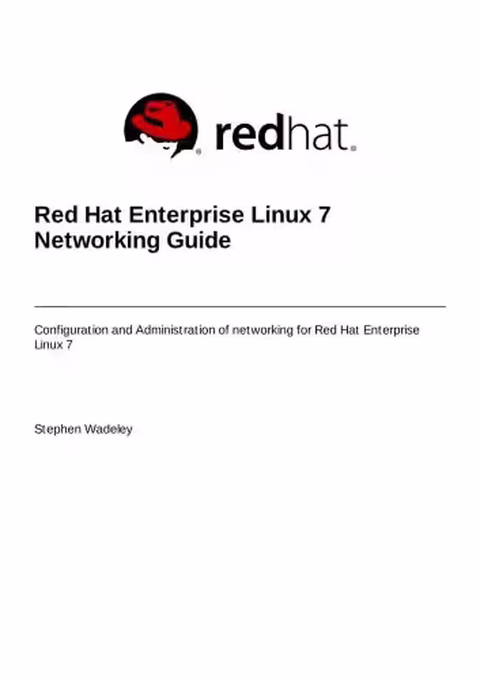 خرید و دانلود نسخه کامل کتاب Red Hat Enterprise Linux 7 Networking Guide
