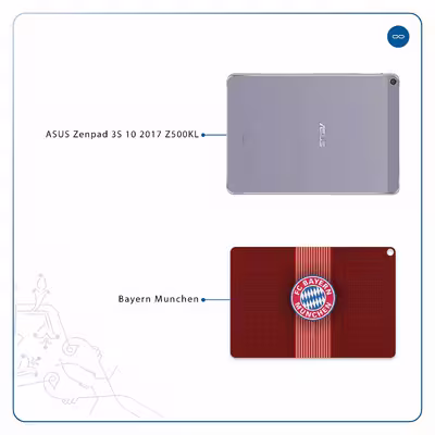 برچسب پوششی ماهوت مدل Bayern-Munchen مناسب برای تبلت ایسوس Zenpad 3S 10 2017 Z500KL