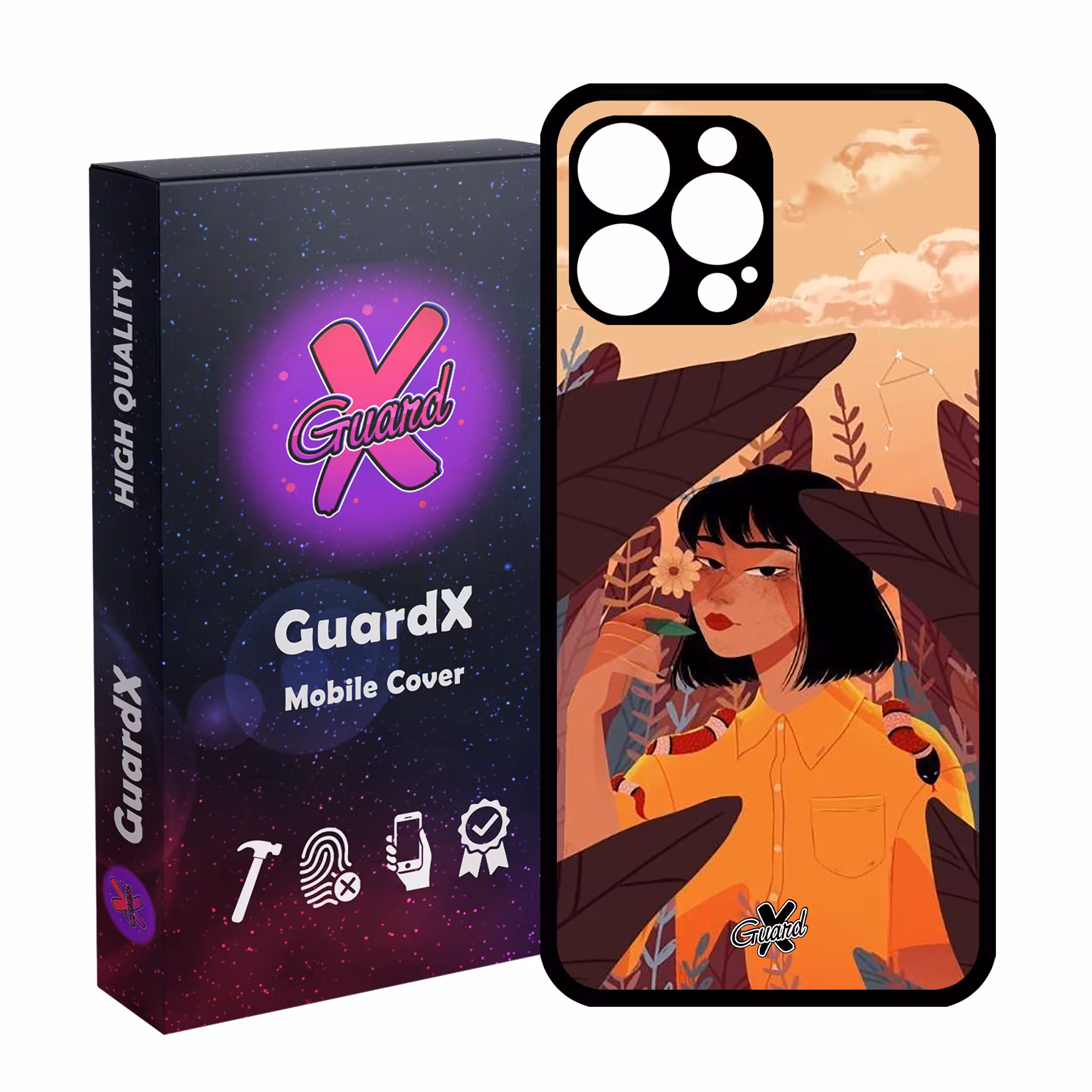 کاور گارد ایکس طرح Girl مدل Glass10327 مناسب برای گوشی موبایل اپل iPhone 13 Pro Max