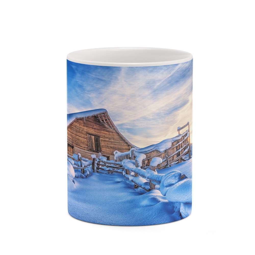 ماگ کاکتی طرح منظره برفی مدل mgh18524