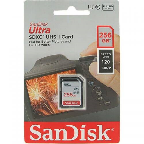 رم اس دی 256 گیگ سن دیسک SanDisk Ultra CL10 U1 120MB/s