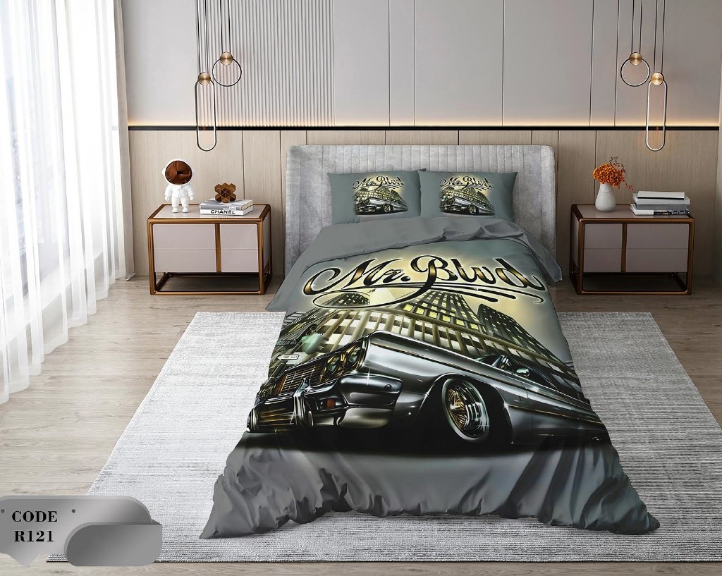 سرویس روتختی 2 نفره 6 تکه ابعاد 225 ×235 کشدار ضد حساسیت و عرق کد R121 | ست خواب و ست روتختی