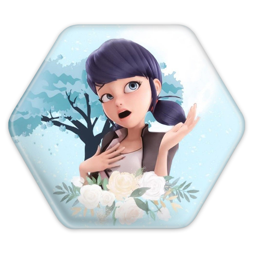 پیکسل خندالو طرح دختر کفشدوزکی مدل شش ضلعی کد 3469