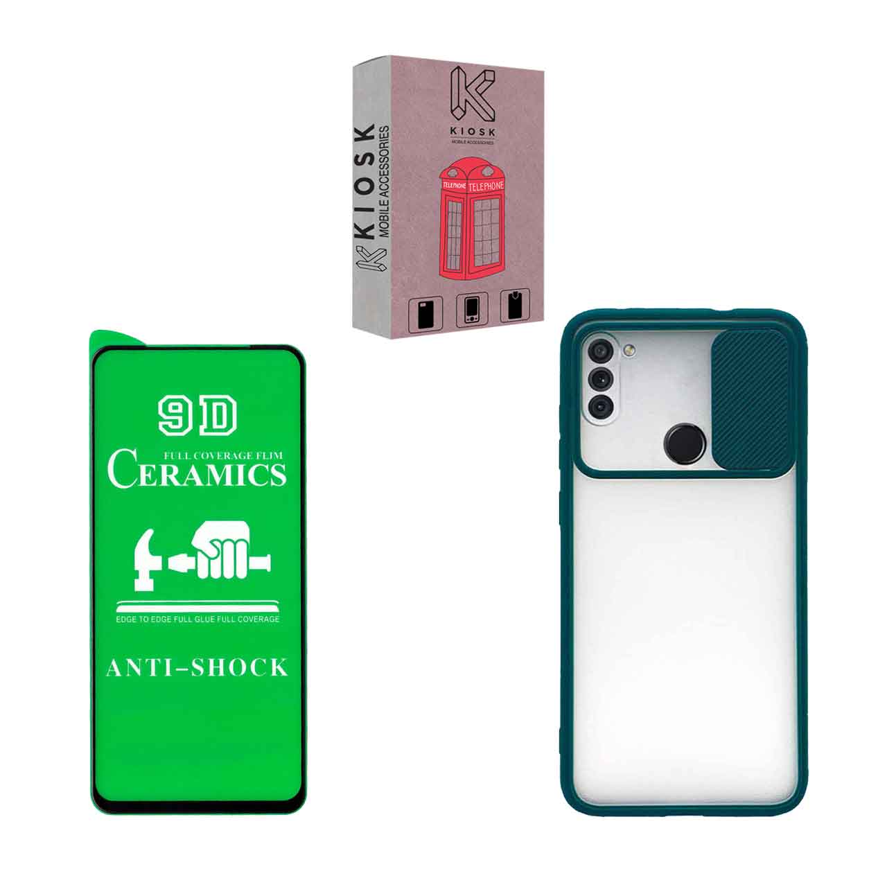 کاور کیوسک مدل KMHFZLD-KSRMC-1 مناسب برای گوشی موبایل سامسونگ Galaxy A11/M11 به همراه محافظ صفحه نمایش