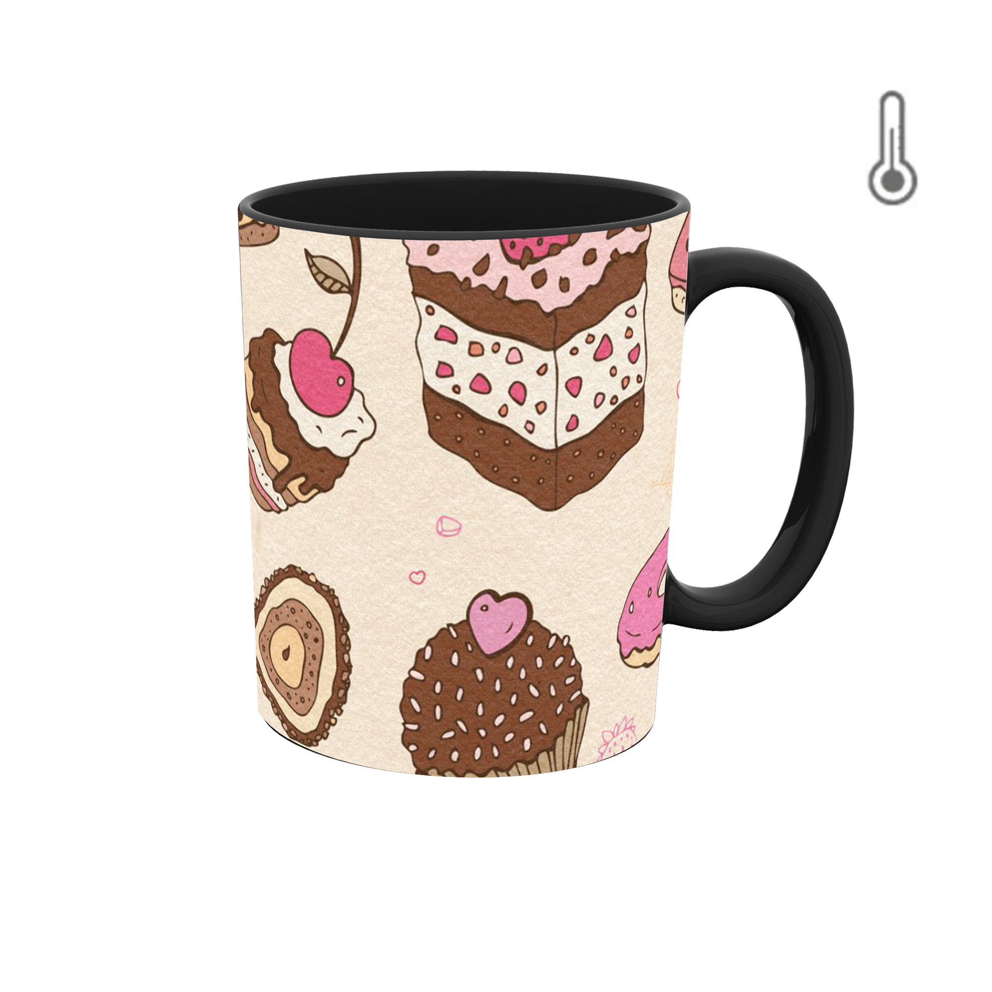 ماگ حرارتی طرح غذا کیک 