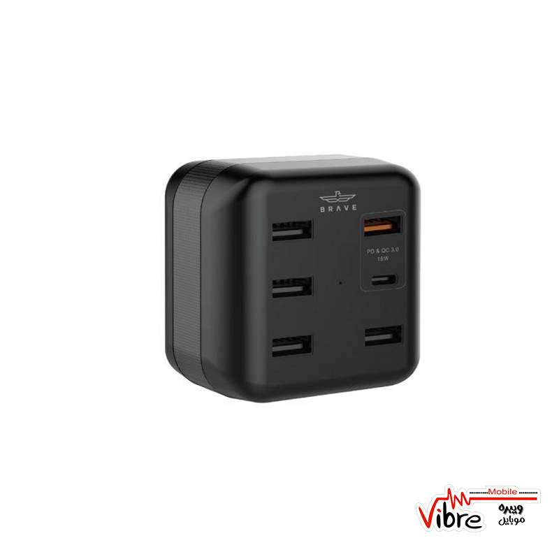 شارژر دیواری هوشمند بریو مدل BMP-006 با 6 درگاه اتصال