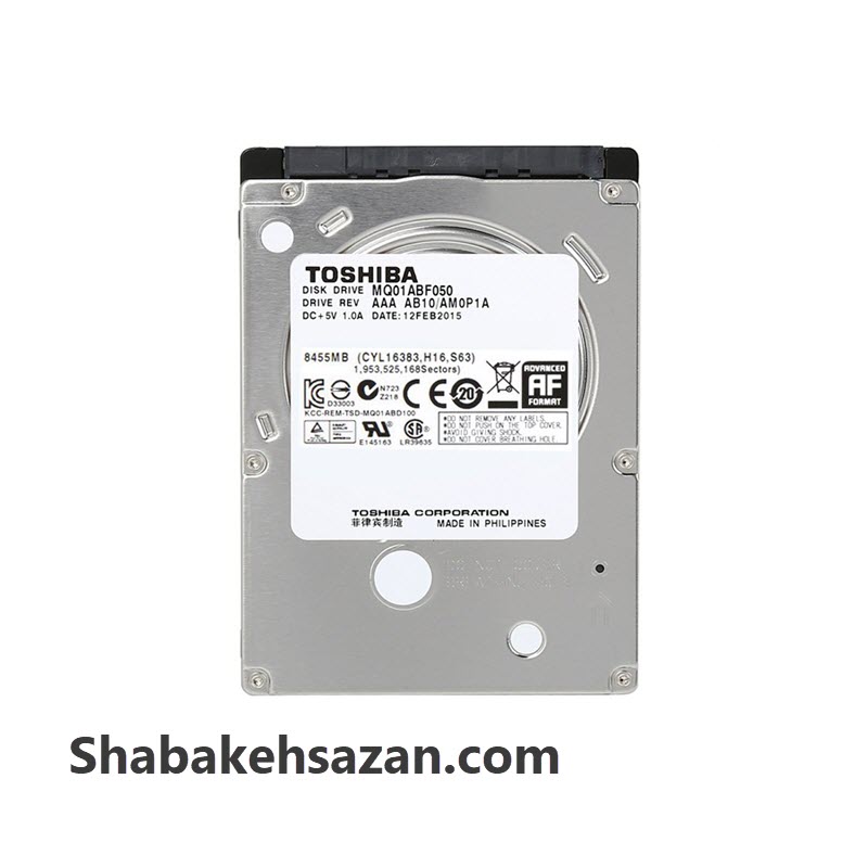 هارد دیسک اینترنال 25 اینچی توشیبا مدل MQ01ABF050 ظرفیت 500 گیگابایت