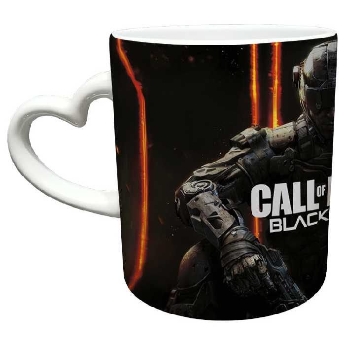 ماگ مدل دسته قلبی طرح بازی کال آف دیوتی call of duty کد 33