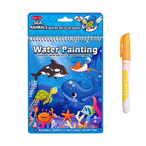 بازی آموزشی رنگ آمیزی مدل Sea Animals Recolor Book کد ZB888-4