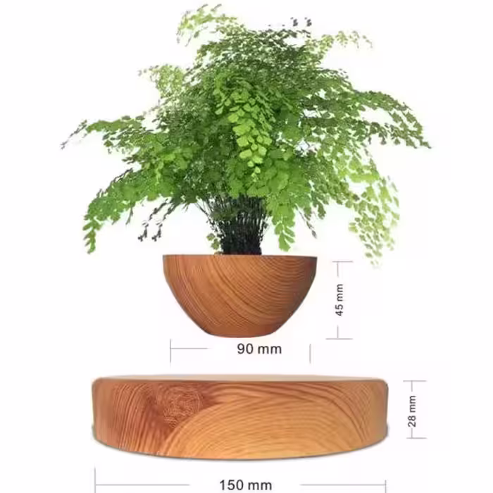 گلدان مغناطیسی معلق Levitating Plant Rotating Plant Pot