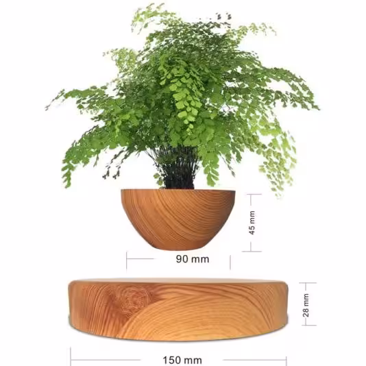 گلدان مغناطیسی معلق Levitating Plant Rotating Plant Pot