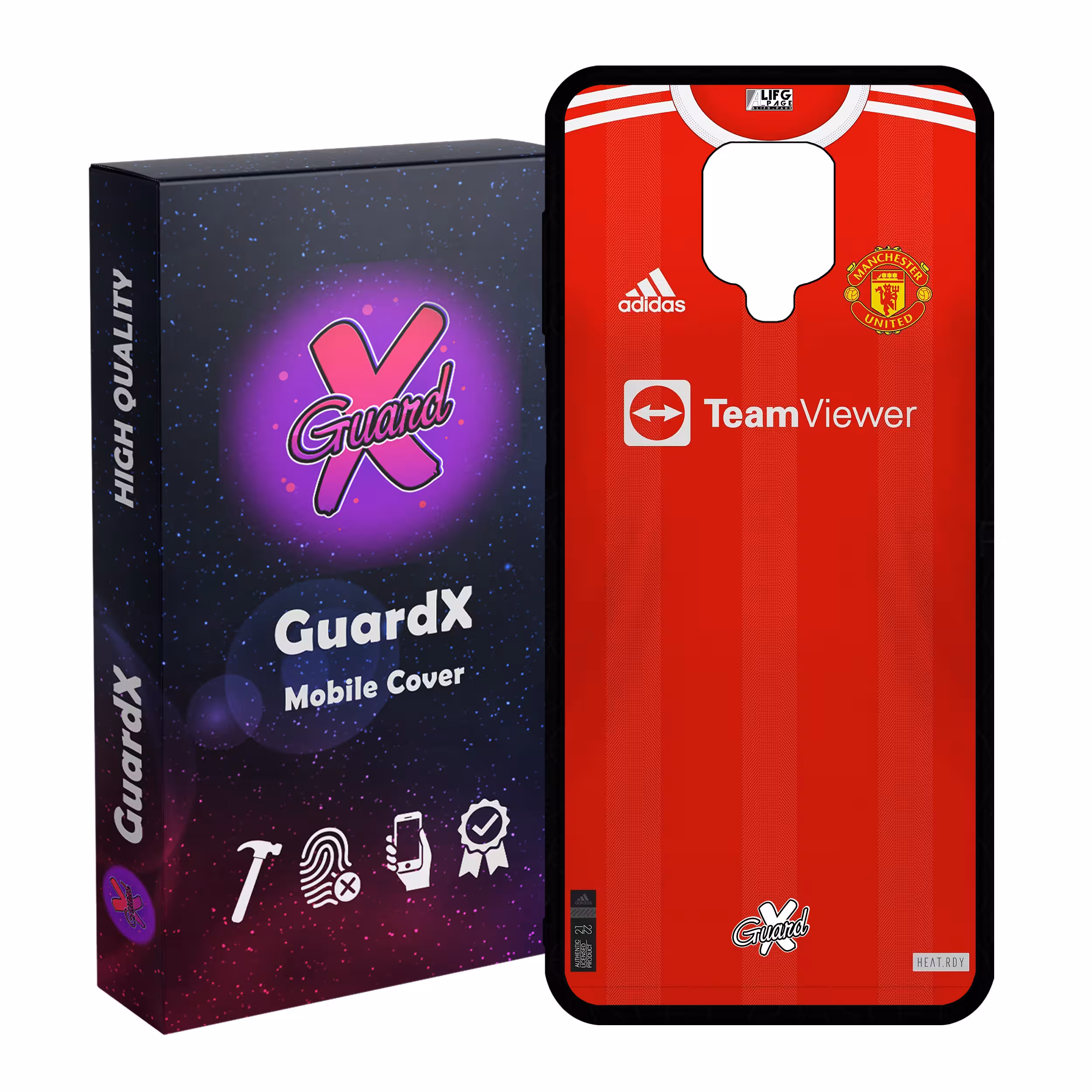 کاور گارد ایکس طرح منچستر یونایتد مدل Glass10376 مناسب برای گوشی موبایل شیائومی Redmi Note 9S / Note 9 Pro / Note 9 Pro Max
