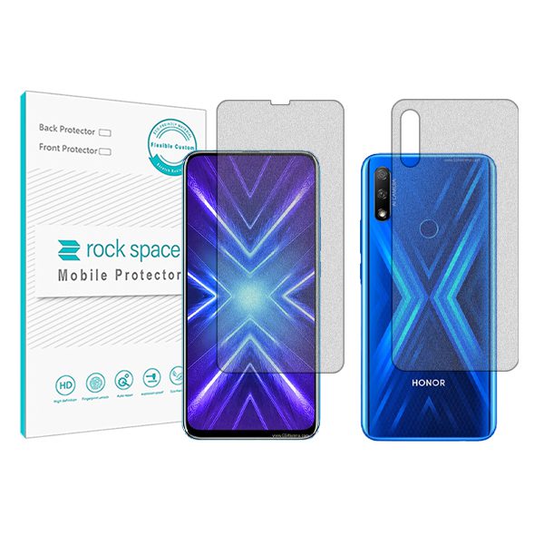 گلس صفحه نمایش و پشت گوشی آنر 9X مدل نانو هیدروژل مات برند راک اسپیس کد 2441S-3255S