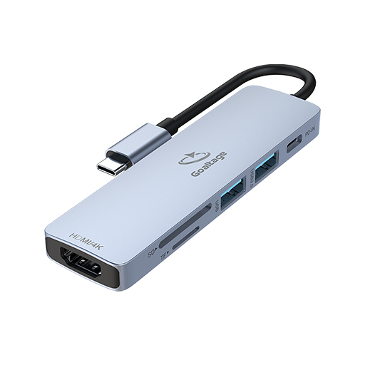 هاب گلتیج مدل Goaltage 6-in-1 USB-C Hub 55W PD with 4K HDMI Output
