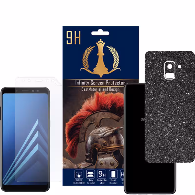 برچسب پوششی اینفینیتی مدل PRO MAX مناسب برای گوشی موبایل سامسونگ GALAXY A8 2018 به همراه محافظ صفحه نمایش