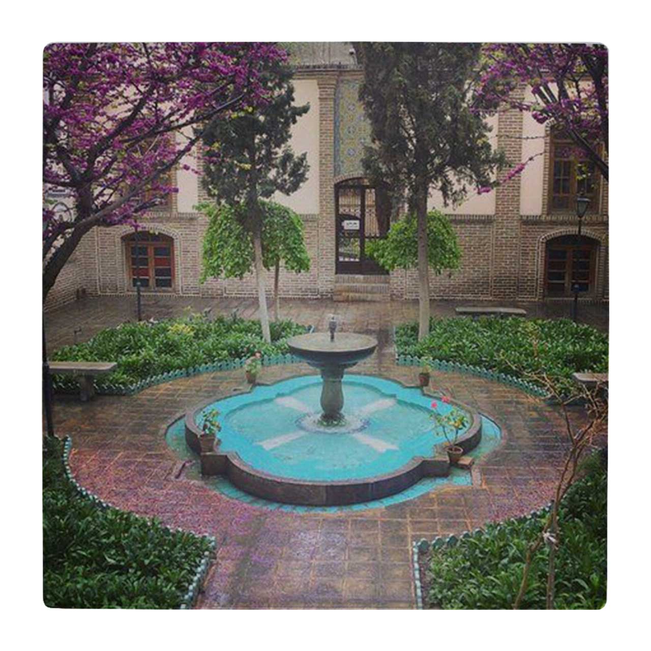  کاشی کارنیلا طرح حوض و حیاط ایرانی کد wk4740