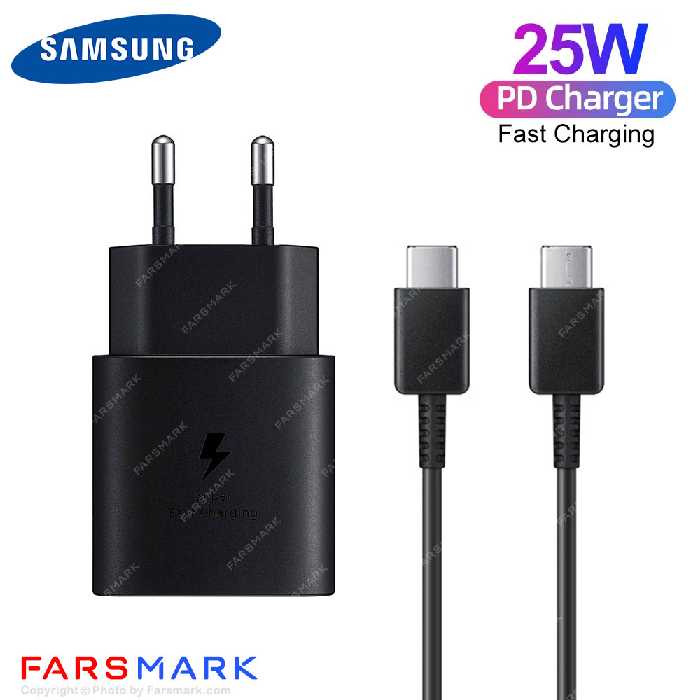 سوپر فست شارژر اصلی سامسونگ Samsung Galaxy A71 به همراه کابل دو سر Type-C