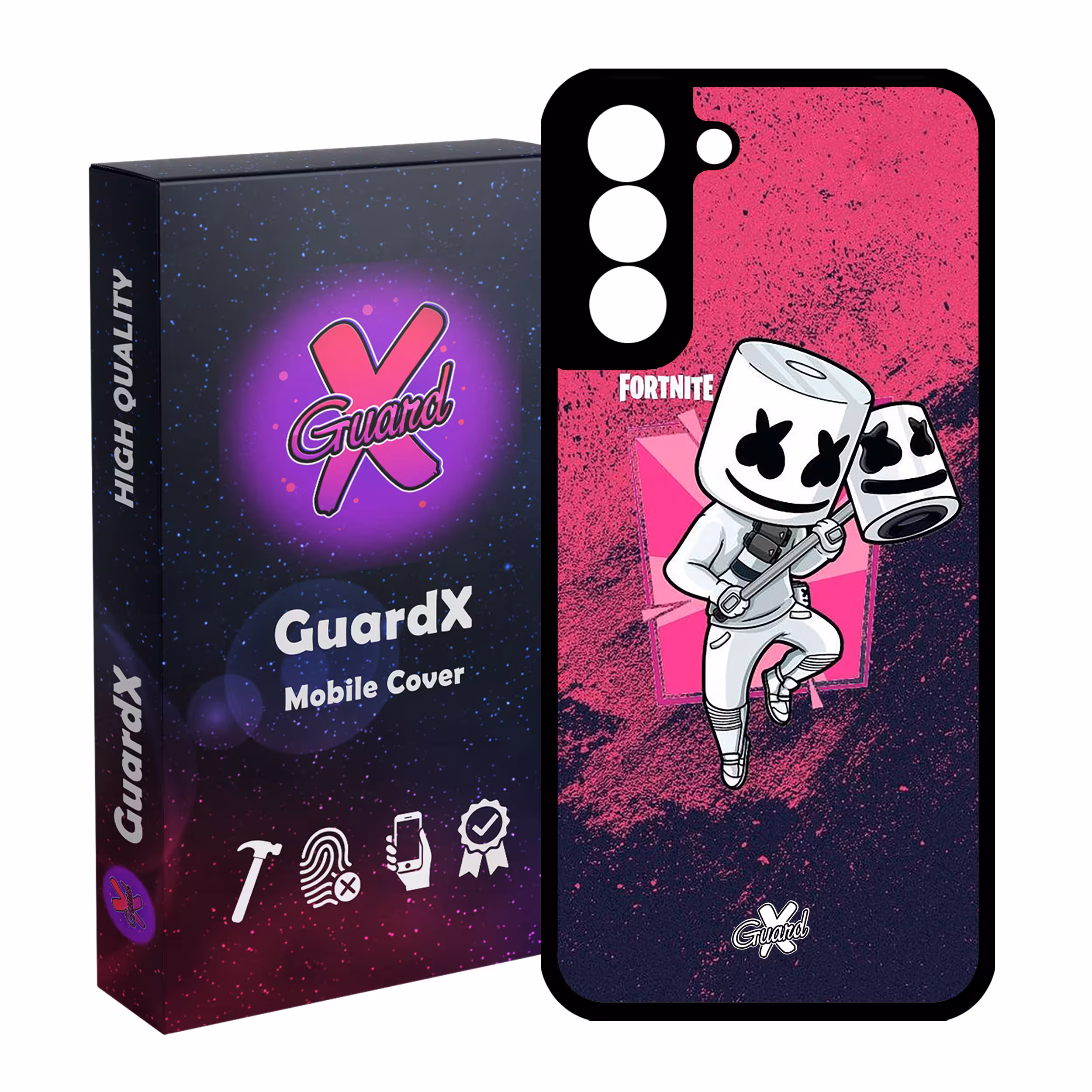 کاور گارد ایکس طرح Fortnite مدل Glass10031 مناسب برای گوشی موبایل سامسونگ Galaxy S21 FE