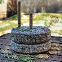 آسیاب سنگی خاک پس نمیده خانگی سنگ خارا مخصوص آسیاب قطر 40 سانت ظروف چدنی برکت هشتم