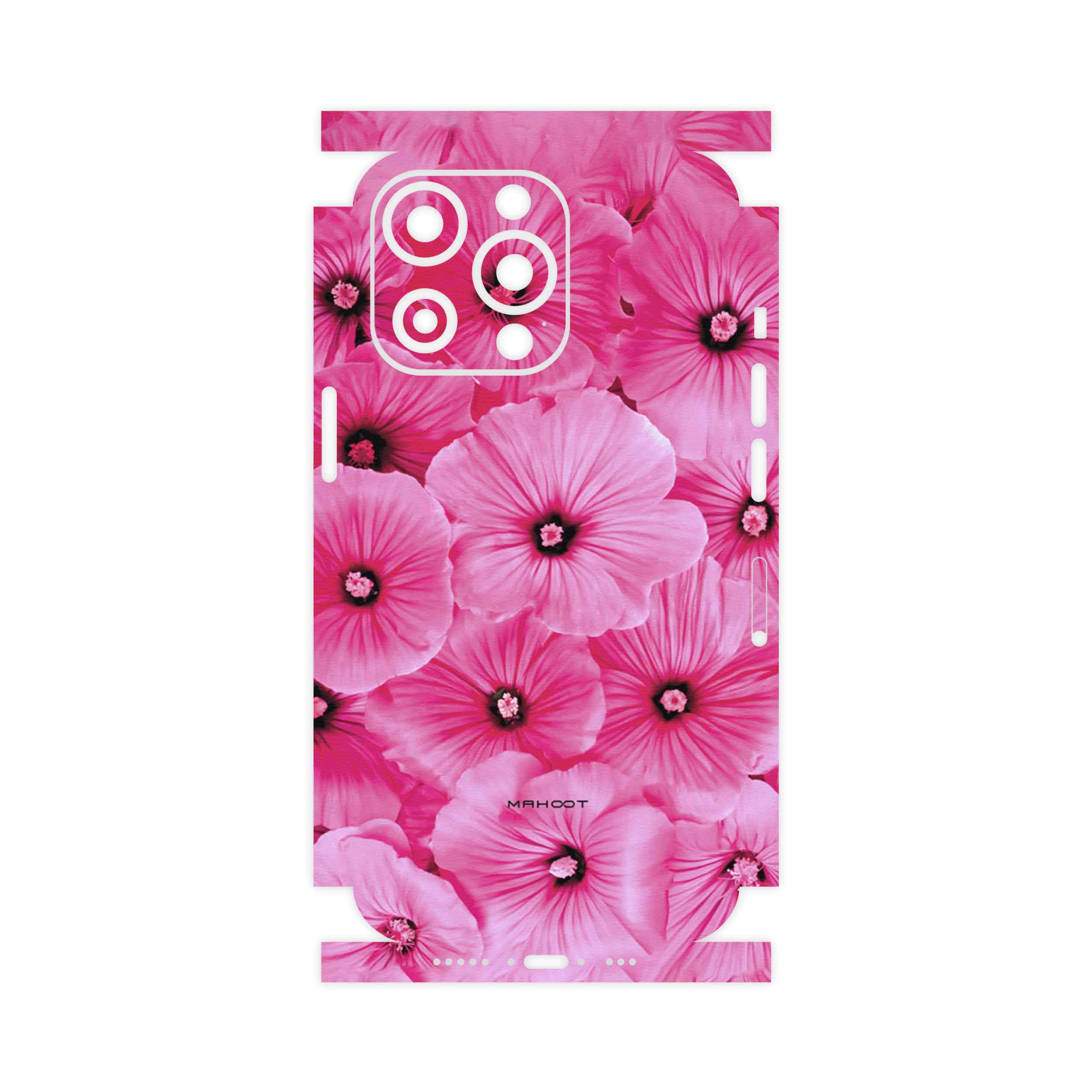 برچسب پوششی ماهوت مدل Pink-Flower-FullSkin مناسب برای گوشی موبایل اپل iphone 13 Pro