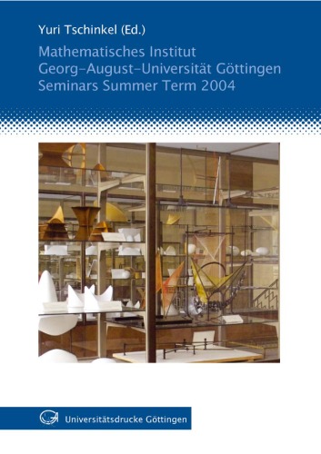 خرید و دانلود نسخه کامل کتاب Mathematisches Institut Georg-August- Universitat Gottingen Seminars Summer Term 2004