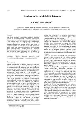 خرید و دانلود نسخه کامل کتاب Simulator for Network Reliability Estimation