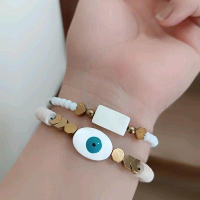 ست دو عددی دستبند رنگ سفید