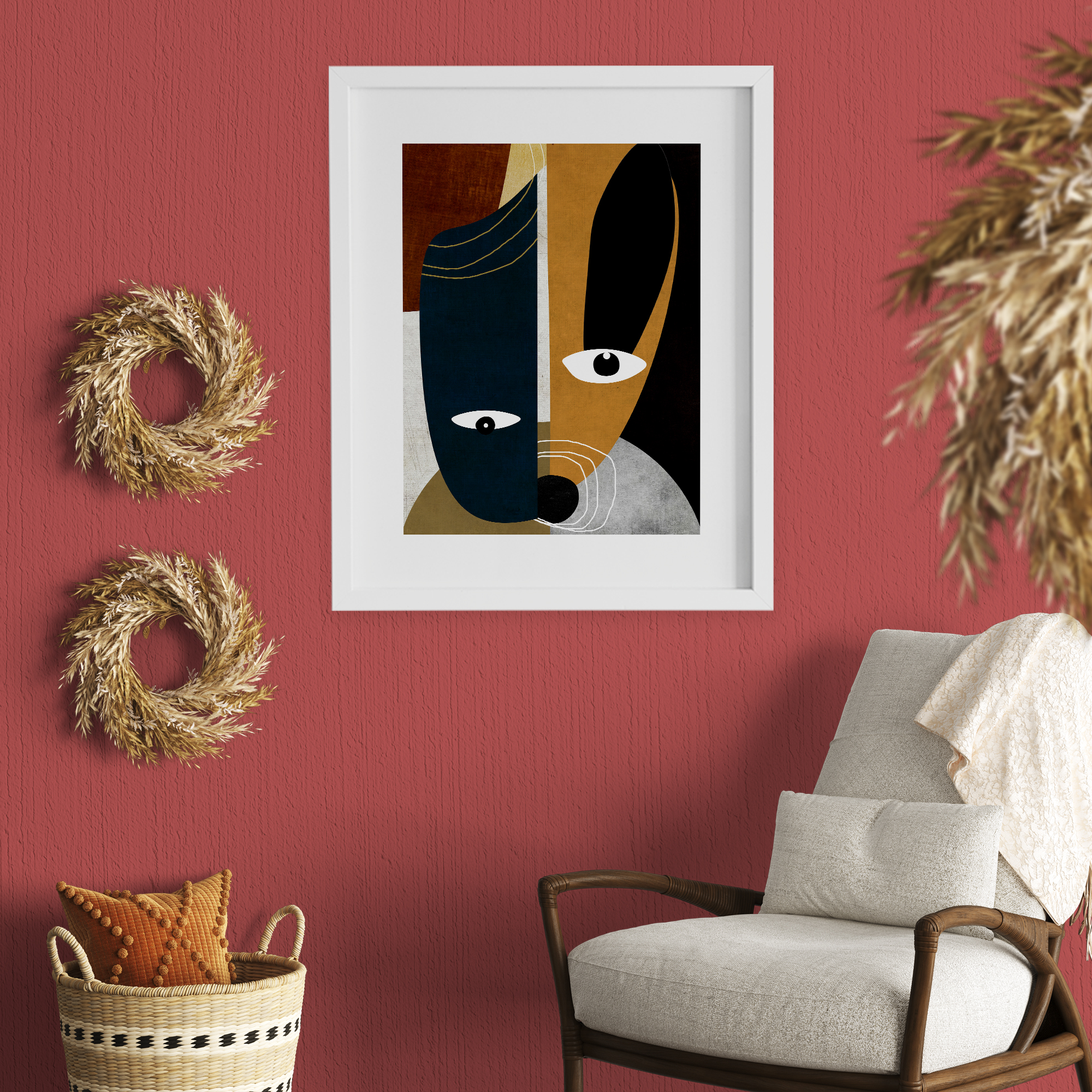 تابلو مدل کوبیسم طرح چهره کد 997