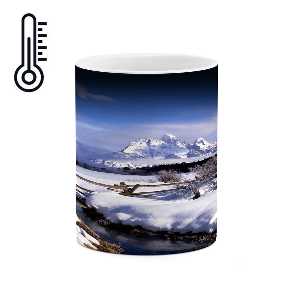 ماگ حرارتی کاکتی طرح منظره برفی مدل mgh14992